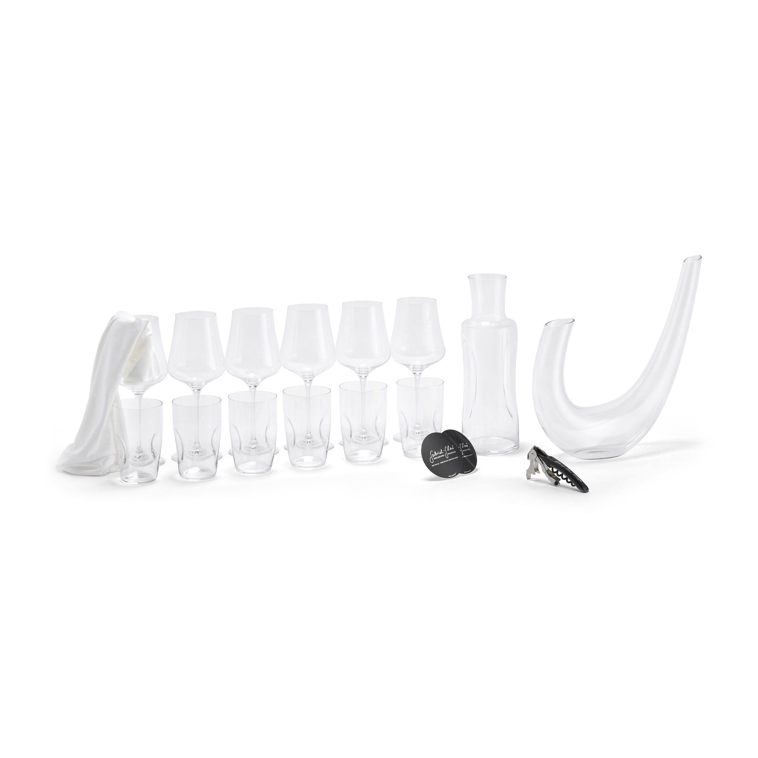 gabriel-glas-komplett-set-standart-6-gl-ser-decanter-alpha-6-aqua-becher-quetsch image 1
